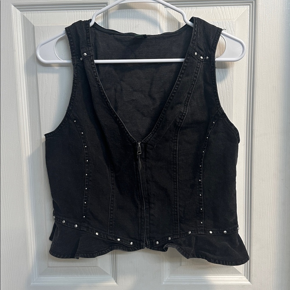 Wild Fable Charcoal Denim Vest